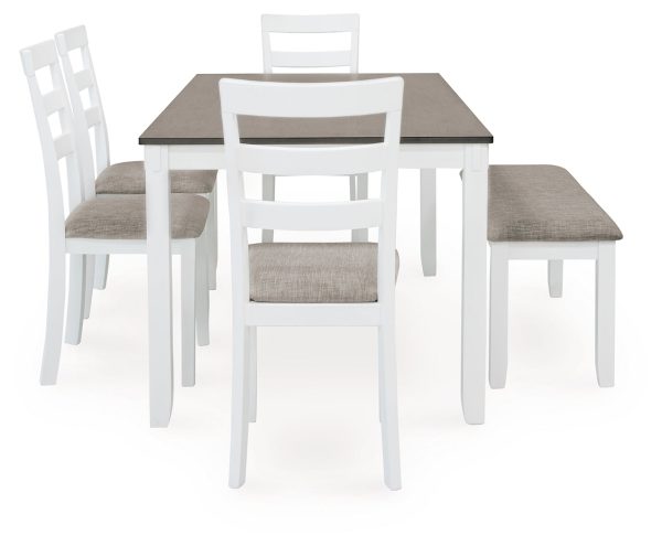 Stonehollow Dining Table and Chairs with Bench (Set of 6) Online Sale