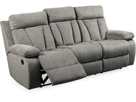 Mitchiner Reclining Sofa with Drop Down Table For Cheap