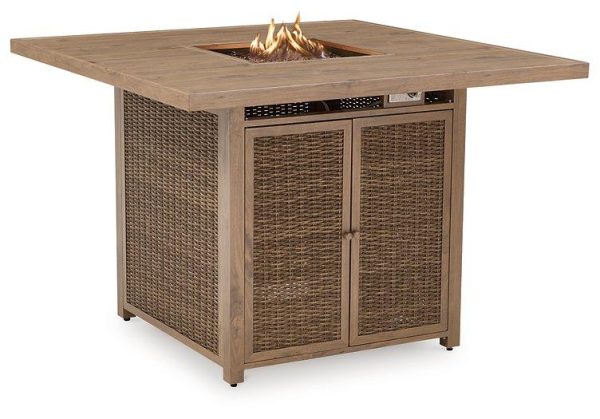 Walton Bridge Outdoor Bar Table with Fire Pit Discount