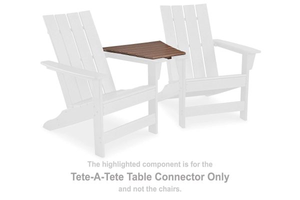 Emmeline 2 Adirondack Chairs with Tete-A-Tete Table Connector Discount