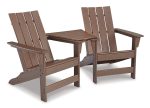 Emmeline Outdoor Adirondack Chairs with Tete-A-Tete Connector Online Sale