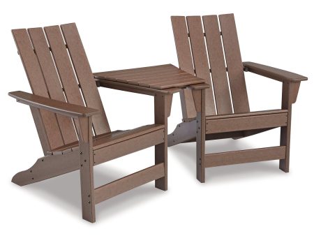 Emmeline Outdoor Adirondack Chairs with Tete-A-Tete Connector Online Sale