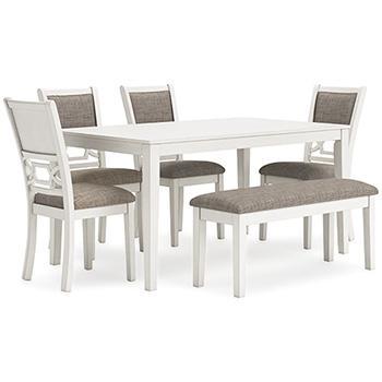 Erinberg Dining Table and 4 Chairs and Bench (Set of 6) Online