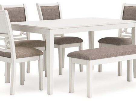 Erinberg Dining Table and 4 Chairs and Bench (Set of 6) Online