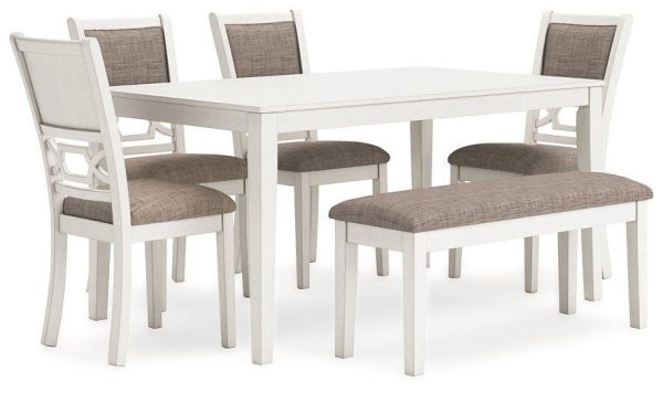 Erinberg Dining Table and 4 Chairs and Bench (Set of 6) Online