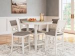 Erinberg Counter Height Dining Table and 4 Barstools (Set of 5) For Cheap