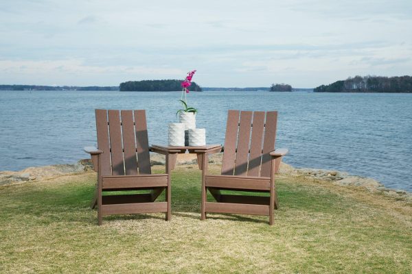 Emmeline Outdoor Adirondack Chairs with Tete-A-Tete Connector Online Sale