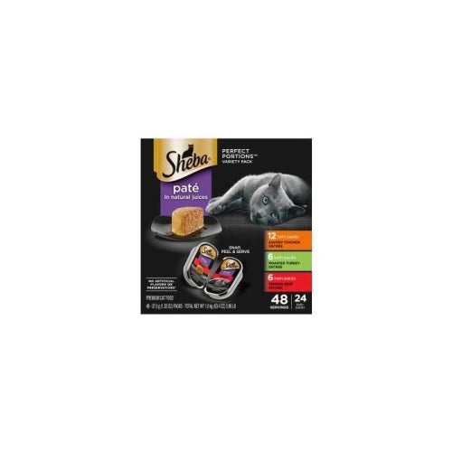 Sheba Perfect Portions Pate Chicken Beef Turkey Multi Pack 24 Count by Pedigree For Discount