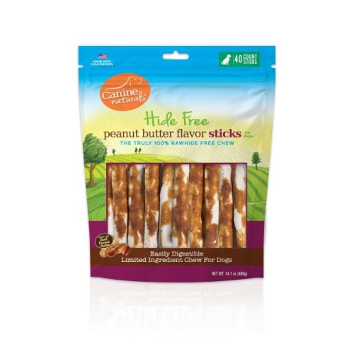 Canine Naturals Peanut Butter Chew- 5  Stick 14.1 Oz by Canine Naturals Sale