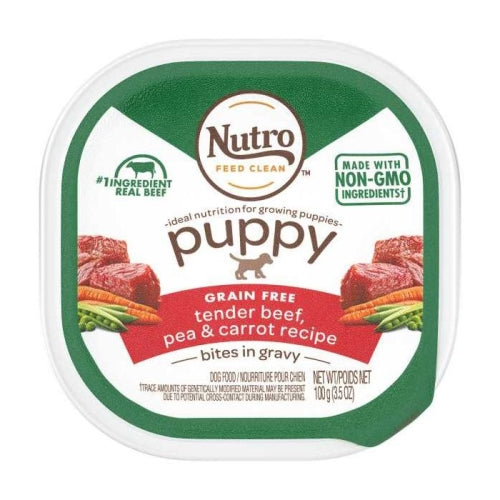 Nutro Puppy Tender Beef  Pea & Carrot Bites In Gravy 3.5 Oz (Case of 24) by Nutro Products, Inc. Online Sale