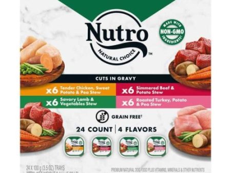 Nutro Cuts In Gravy 4 Flavor Trays Multi Pack 24 Count by Nutro Products, Inc. Online now