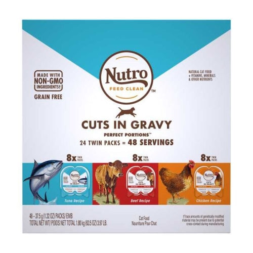 Nutro Perfect Portions Cuts in Gravy Mixed Multi pack 24 Count by Nutro Products, Inc. Sale